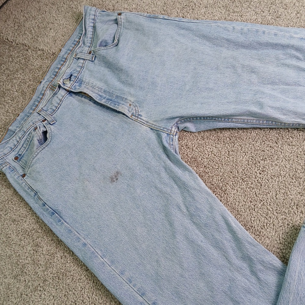 Levis 505 Regular Fit Jeans Light Wash Straight Leg Denim 40x32